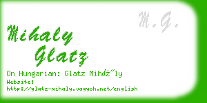 mihaly glatz business card